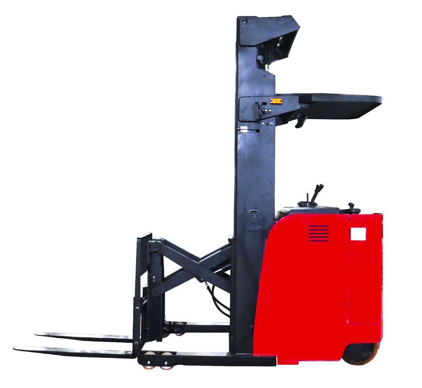 AC  Scissors Type Electric Reach Stacker Double Extension Position Double Reach Lift Truck Front Wheel 267*114mm
